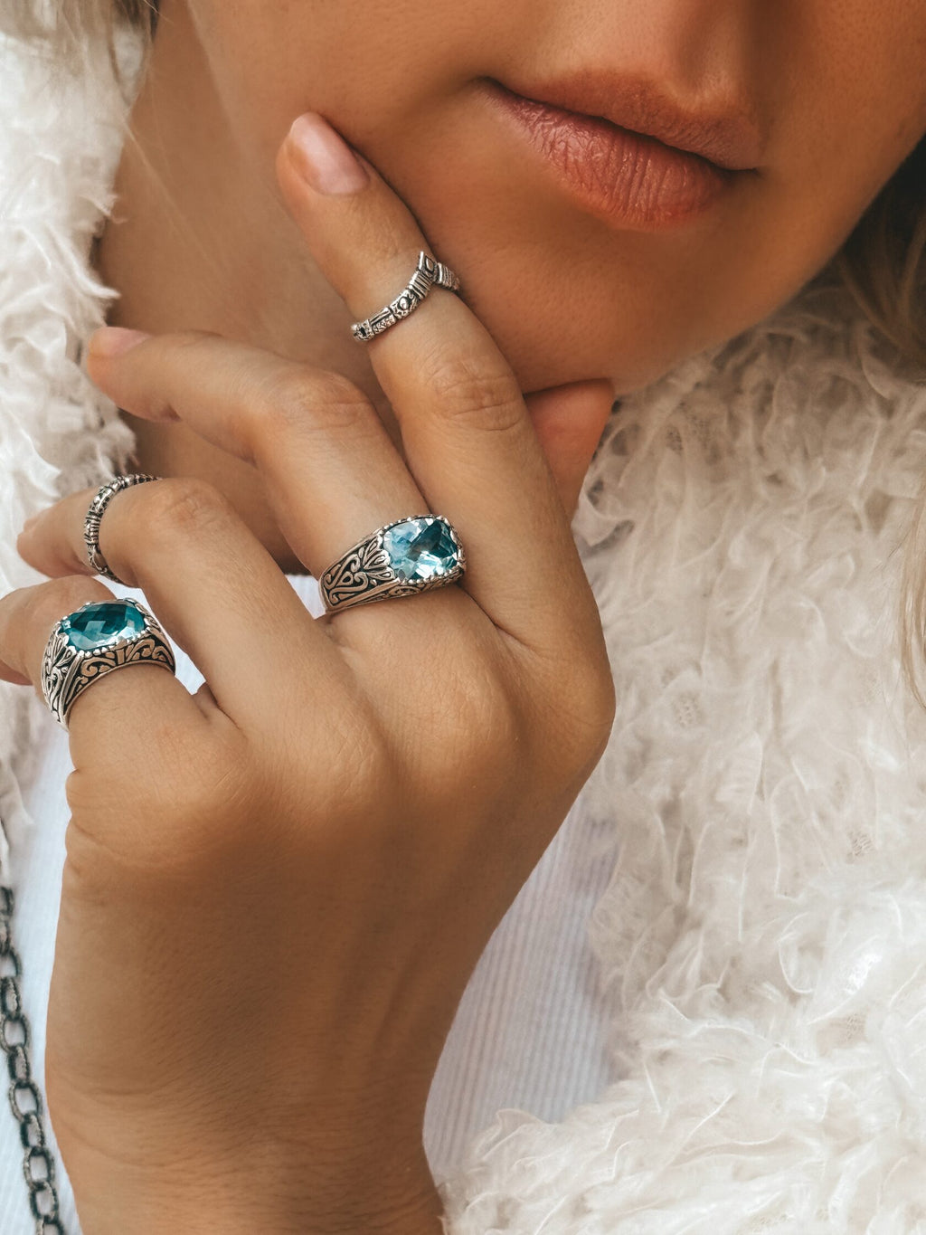 Blue Lace Ring