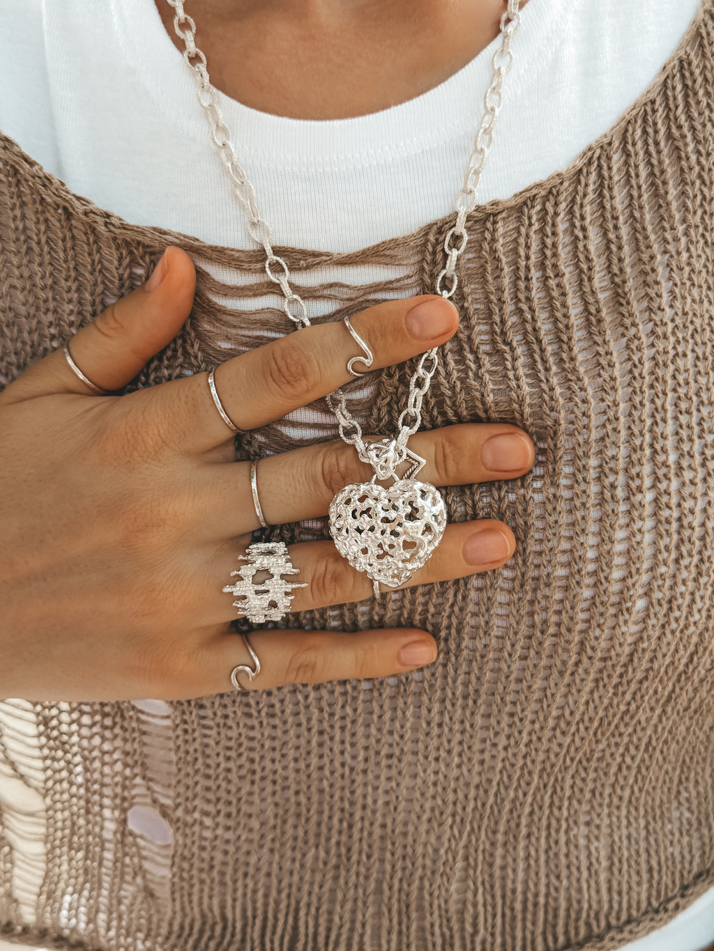 CORAL HEART Pendant